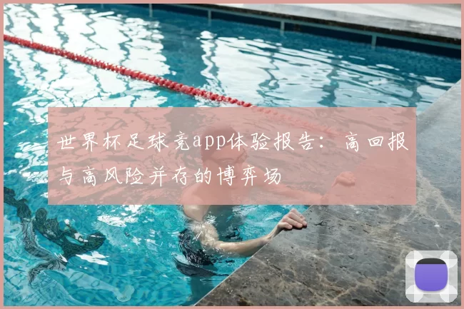 世界杯足球竞app体验报告:高回报与高风险并存的博弈场