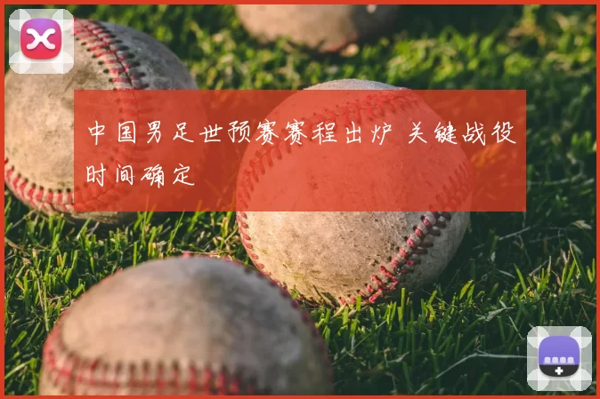 中国男足世预赛赛程出炉 关键战役时间确定